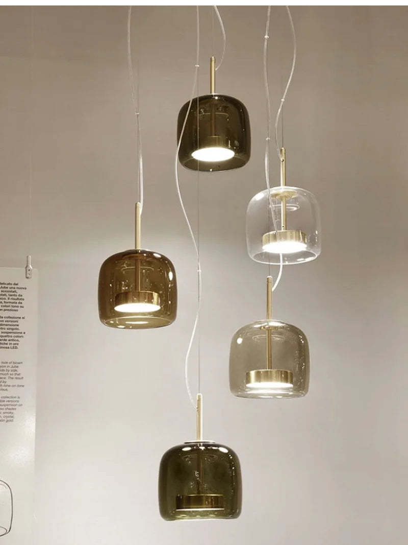Glass LED Pendant Light for Kitchen, Restaurant, Hanging Lamp, Modern Bedroom, Bedside Shop Decoration, Ceiling Chandeliers, Lustres Decor