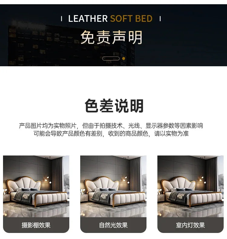 Nordic Luxury Double Bed Modern Wood High End Headboard Frame Double Bed Kids Girl Camas Matrimonial Furniture For Bedroom