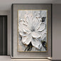 Blooming White Flowers On Canvas, Poster,Print Painting Abstract  Wall Art Picture For Nordic Living Room Decor Cuadros Unframed