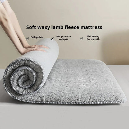 Student dormitory foldable thickened warm lamb velvet tatami mattress winter floor bunk bed mattress Home Double mattress