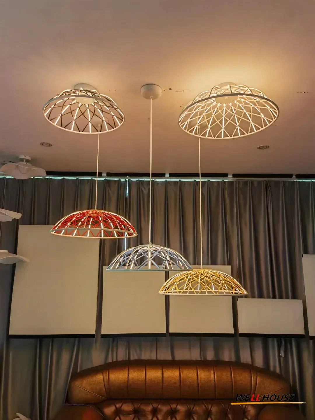 Designer Skynest Pendant Light Foscarini Mesh Macaron Lamp Living Room Staircase Restaurant Bar Chandelier Home Decor Aesthetic