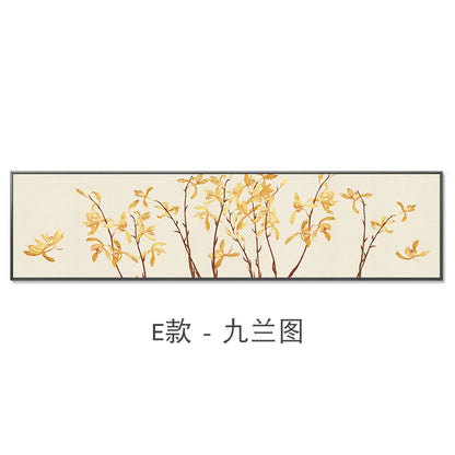 New Chinese Zen Flower and Bird Bedhead Painting Living Room Decoration Painting Sofa Background Wall Mural Painting Home Decor