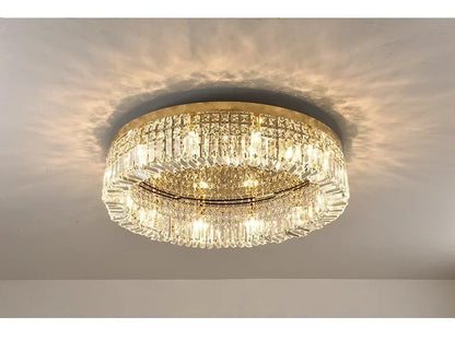 Luxury Modern Minimalist Crystal Glass Round Ceiling Chandelier for  Living Room Bedroom Study Led Indoor Lighting Decor