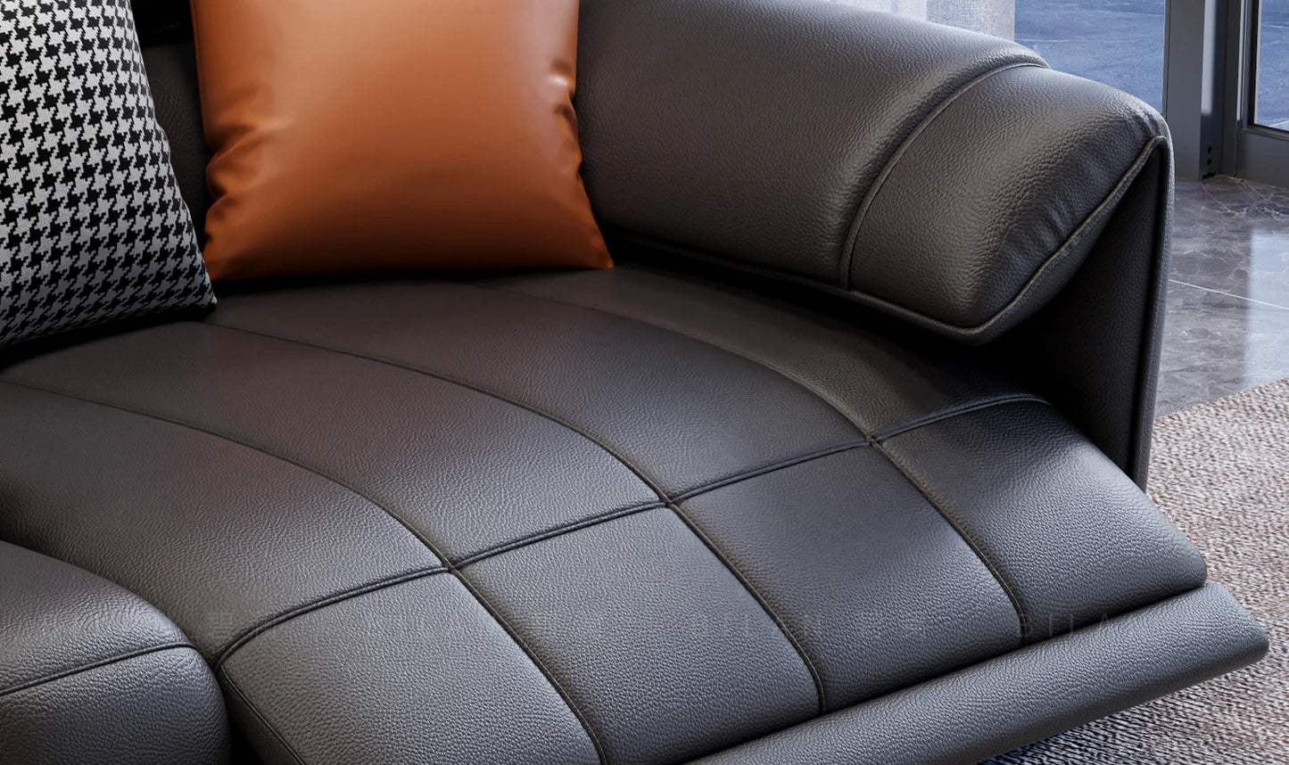 Genuine Leather Modern Sofa Chair Living Room Electric Designer Reclining Sofa Italian Loveseat Divano Soggiorno Home Furniture