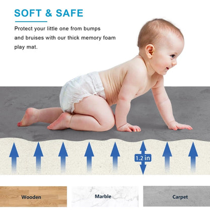 1pc Japanese Tatami Rug, Coral Velvet Area Rug, Baby Mat for Floor Play, 3CM Thick Crawling Rugs, Padded Foam Rug for Kids Playr