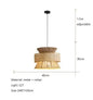 Vintage Wabi Sabi Chandelier Handmade Hemp Rope Pendant Light for Restaurant Bar Cafe Dining Room Led Rattan Lamp