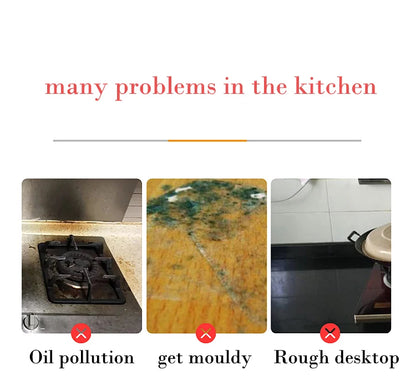 40cm Oil Fume Patch Kitchen Cabinet Storage Fire Resistance Waterproof Wall Stickers Thermal Insulation Self-adhesive Wallpaper