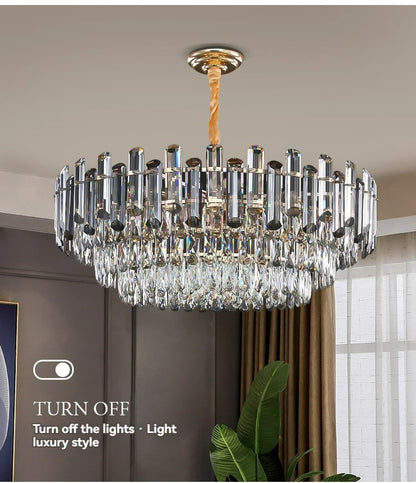 Post-modern Simple and Luxurious Crystal Chandelier Living Room Lamps Dining Room Decoration Household Led Indoor Lighting