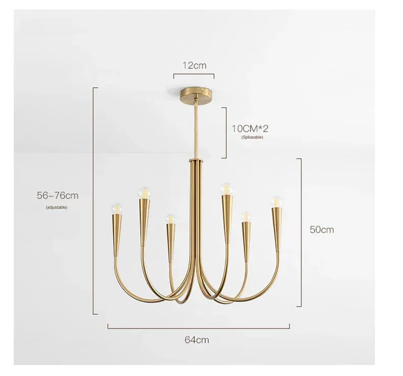 Modern French  Classic Design Branch Chandeliers for Living Dining Room Bedroom Hanging Pendant Lamp Medieval Lighting Fixtures