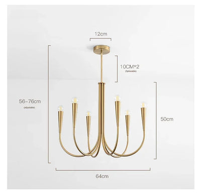 Modern French  Classic Design Branch Chandeliers for Living Dining Room Bedroom Hanging Pendant Lamp Medieval Lighting Fixtures