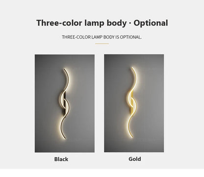 LED Wall Lamp 60/80/100CM Smart Remote Control Adjustable Color Temperature Brightness Bedroom Bedside Living Room Wall Sconces