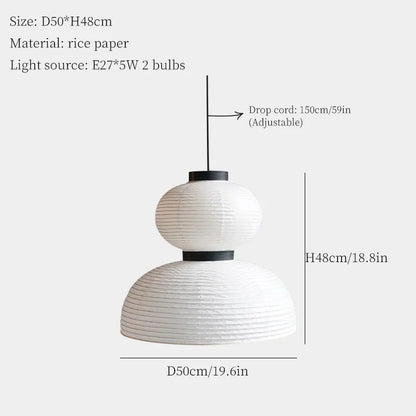 formakami light Japanese rice paper lamp vintage design wabi sabi lamp for zen room luminaire suspension dining room lighting ﻿