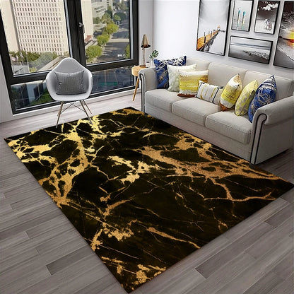 HD Colour Fluid Irregular Illusion Marble 3D Carpet Rug for Home Living Room Sofa Doormat Decor,kids Area Rug Non-slip Floor Mat