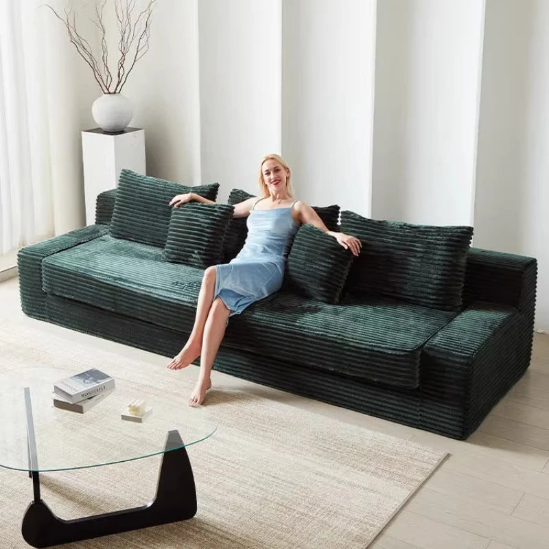 Designer Living Room Couch Bed Fabric Modern Foldable 2025 Boneless Sofa Puffs Vacuum Sleeper Woonkamerbanken Furniture Home