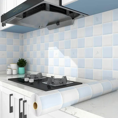 Kitchen Stove Oil-proof Sticker Waterproof High Temperature Resistant Wallpapers Kitchen Decoration Self Adhesive Contact Paper