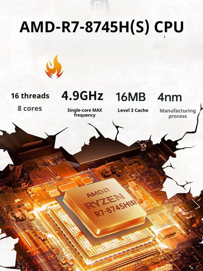 MECHREVO 15Pro 15.3 Inch Geforce RTX 4060 AMD R7-8745H DDR5 180Hz 2.5K Wifi6 BT5.3 16GB 1TB Gaming Gamer Notebook Laptop
