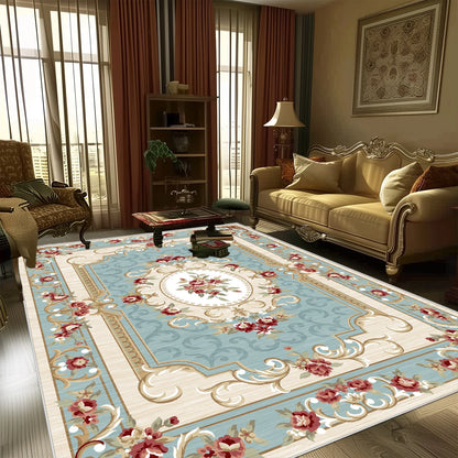 European Style Large Size Carpets for Living Room Decorative Household Rug for Bed Room Washable Non-slip Floor Mat Customizable