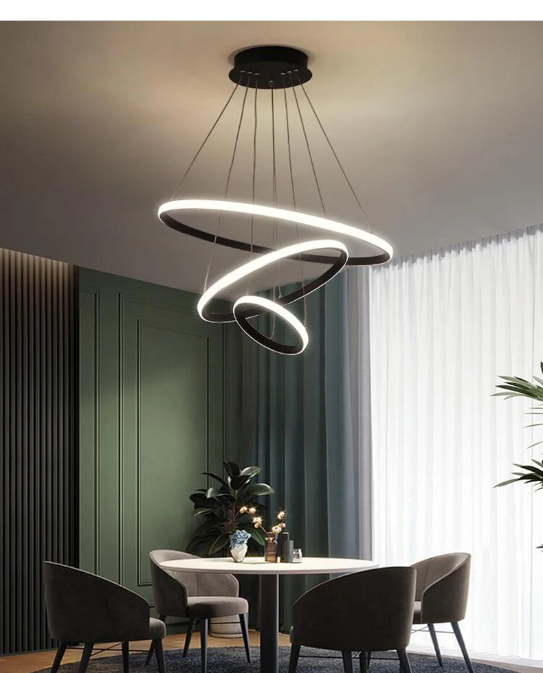 LED Chandelier Ring Ceiling Lighting For Living Room Bedroom Dining Room Kitchen Ceiling Chandelier Lustre Home Light Fixtures