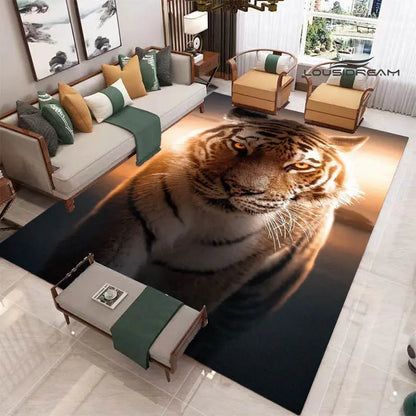 3D tiger printed carpet Fashion yoga mat Photography prop room decor  area rug  carpets for living room