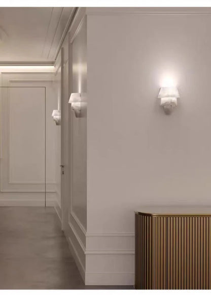 Spanish Marble Wall Lamp Modern Luxury LED Wall Light Creative Living Room Bedroom Corridor Bathroom Villa Wall Decor G9 Bulb
