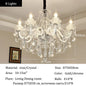 Luxury Home Crystal Chandeliers Villa Lighting for Living Room Decorate Ceiling Pendant Lamps Indoor Hanging Led Lights Fixture