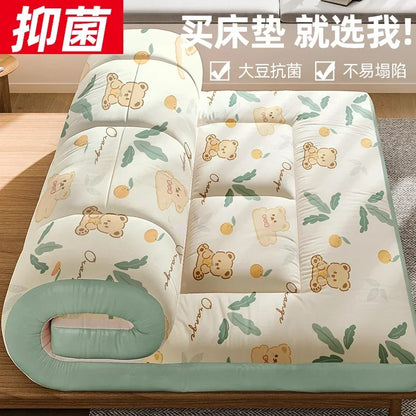 Tatami Soft Mattress for Dormitory Single Bed Mat Soy Fiber Cushioned Floor Mat Double Mattress for Comfortable Sleep