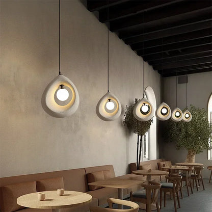 Japanese Wabi Sabi Pendant Lights Minimalist Bedroom Kitchen Island G9 LED Chandeliers Home Decor Living Room Hanging Lamps
