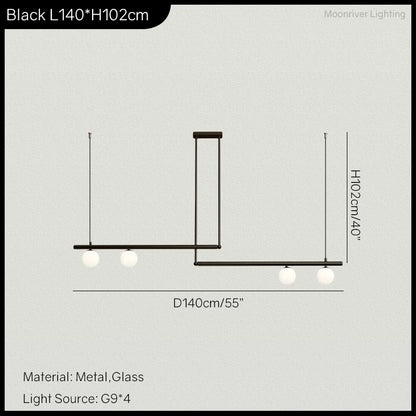 Hanging Lamp for Home LED Modern Minimalist Living Room Chandelier Simple Linear Restaurant Pendant Light Nordic Creative Shop