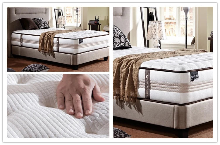 Factory wholesale price Hypo-allergenic mattress manufacturer luxury king queen size hotel bed pocket spring mattress in a box
