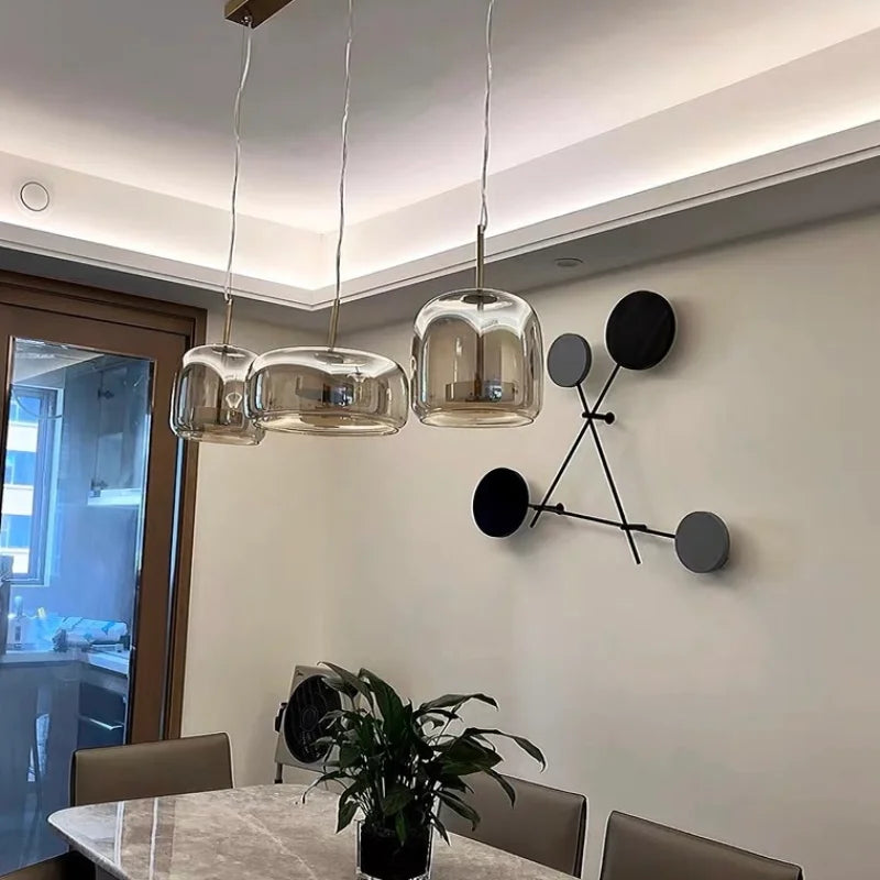 Glass LED Pendant Light for Kitchen, Restaurant, Hanging Lamp, Modern Bedroom, Bedside Shop Decoration, Ceiling Chandeliers, Lustres Decor