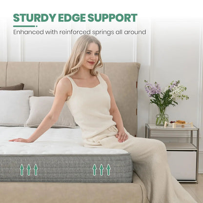 Good Nite 8 Inch Hybrid Double Mattress, Memory Foam, Pocket Sprung, Medium Firm, 7-Zone Orthopaedic Support, Comfort Design