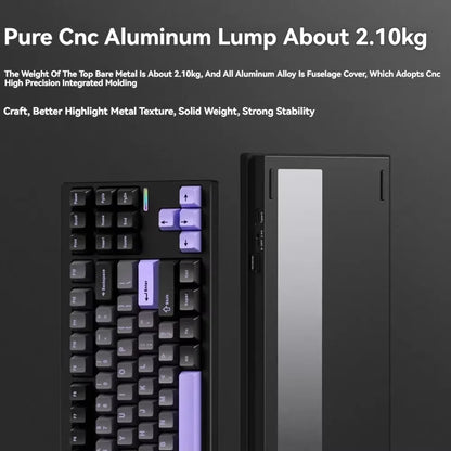 MCHOSE GX87V2 Mechanical Keyboard Wireless Tri-mode Hot-Swap GASKET RGB Quick Release Custom CNC Aluminum Office Gaming Keyboard