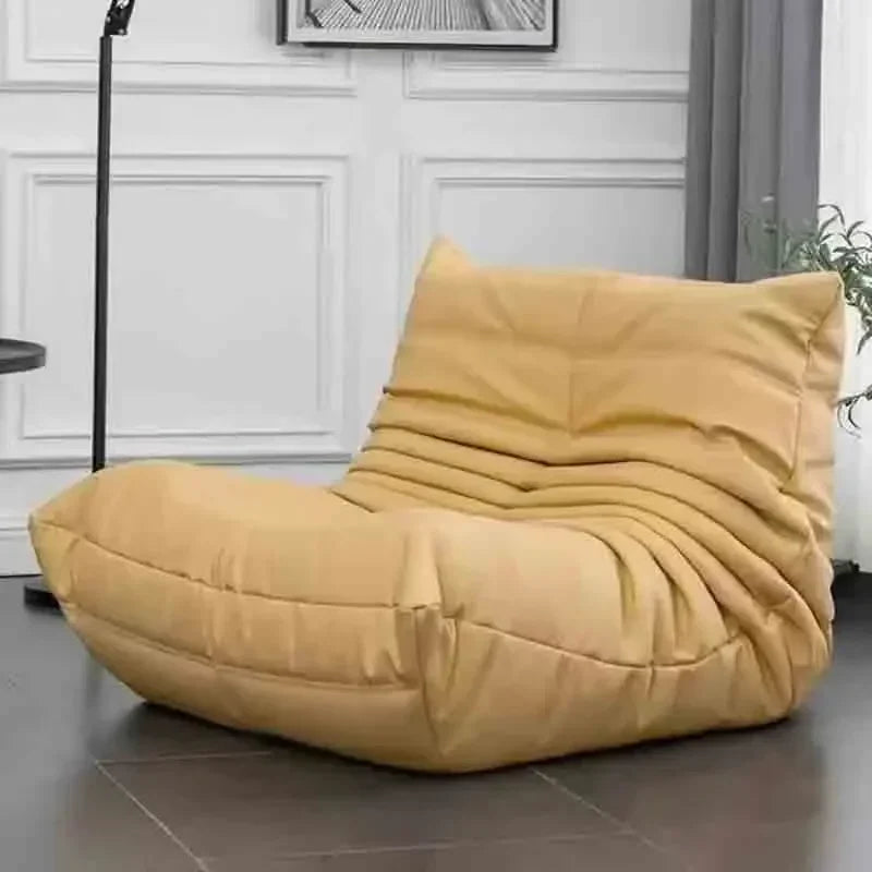 Fireside Chair for Adult Armless Floor Sofa Soft Comfy Lounge Chair Foam Sofa Accent Chair for Living Room Bedroom Bean Bag Sofa