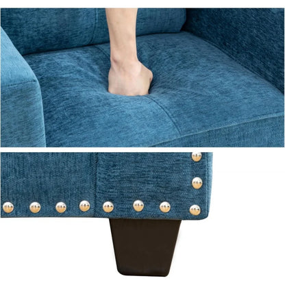 Cars Sofa for Living Room Set 3 Piece Modern Decor Loveseat Set with Arms and Nailhead,Includes Couch and A