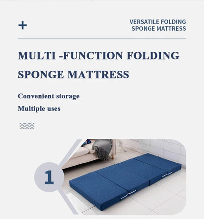 Memory Single Foam Folding Mattress Foldable Tatami Yoga Mat for Floor Sleeping School Office Lunch Break Mattresses Portable