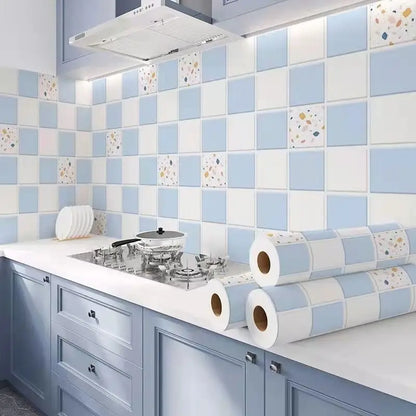 Kitchen Stove Oil-proof Sticker Waterproof High Temperature Resistant Wallpapers Kitchen Decoration Self Adhesive Contact Paper