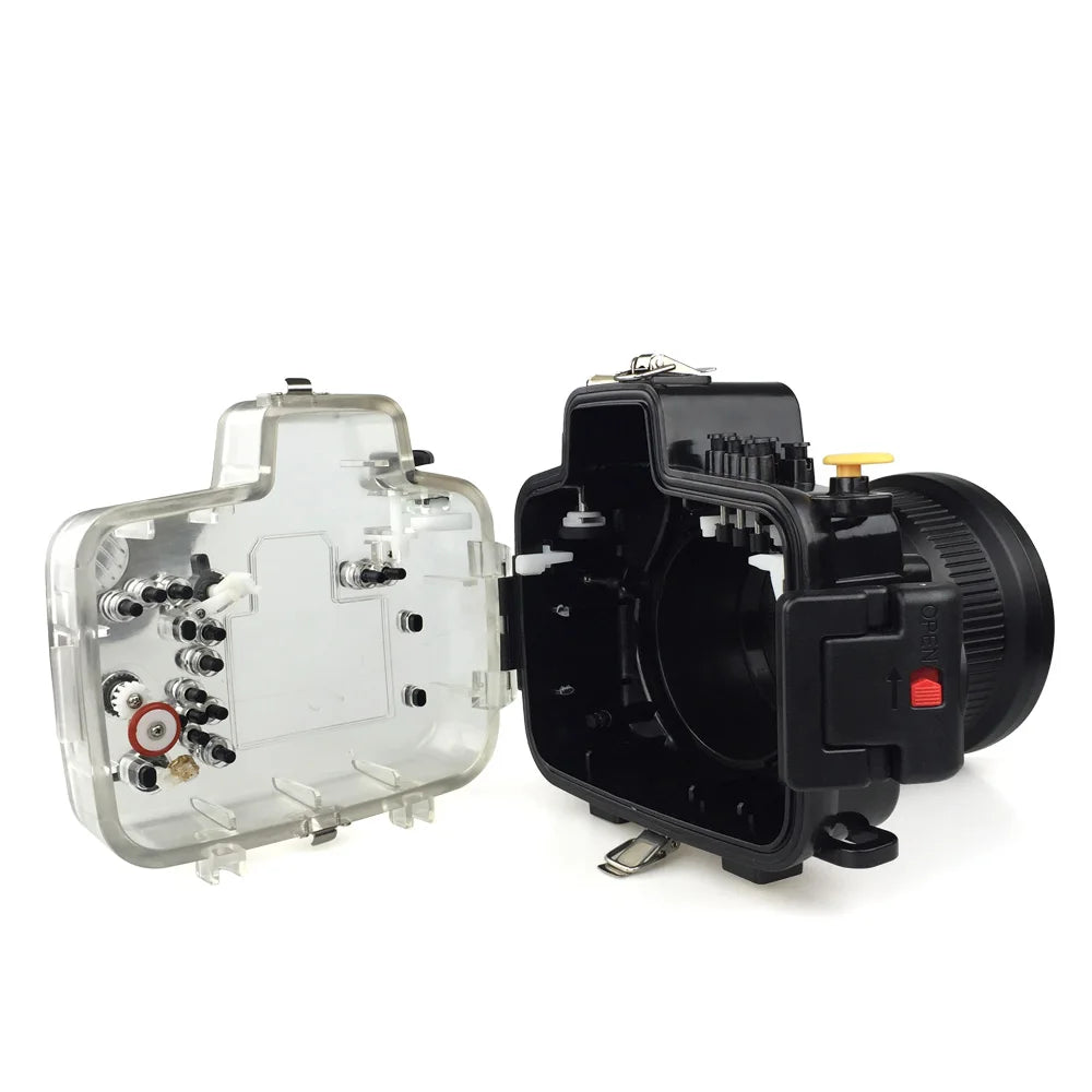 Meikon 40 M 130ft Waterproof Underwater Camera Housing Diving Kasus untuk Canon EOS DSLR 80D Digital Kamera Scuba Pakaian