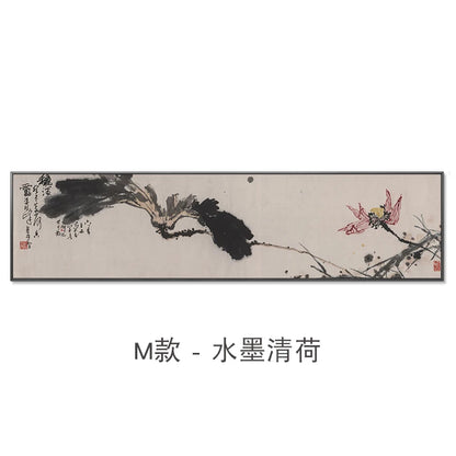 New Chinese Zen Flower and Bird Bedhead Painting Living Room Decoration Painting Sofa Background Wall Mural Painting Home Decor