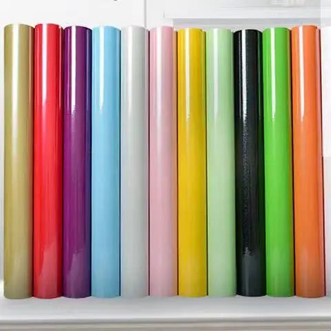 80cm Solid Color Decorative Film PVC Self Adhesive Wall Paper Furniture Renovation Stickers Kitchen Cabinet Waterproof Wallpaper