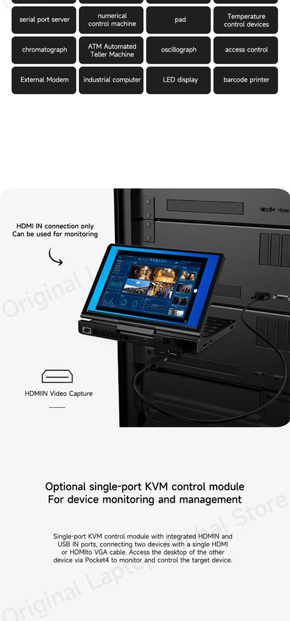 GPD Pocket 4 2025 Model AMD R7 8840U/AI 9 365/AI 9 HX 370 Processor 8.8-inch 2.5K Resolution 144 Hz Refresh Rate Mini Laptop