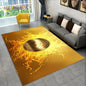 3D Bitcoin Virtual Currency Area Rug Large, Carpet Rug for Living Room Bedroom Sofa Playroom Doormat Decor, Kid Non-slip Floor Mat