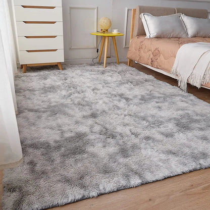 Soft Shaggy Carpet Living Room Fluffy Children Rugs Large Beige Plush Area Rug for Bedroom Kids Room Nursery Modern Home Decor