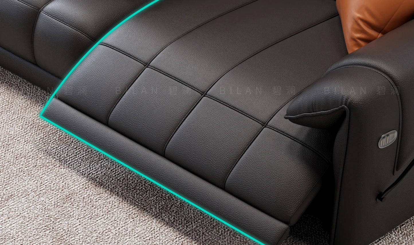 Genuine Leather Modern Sofa Chair Living Room Electric Designer Reclining Sofa Italian Loveseat Divano Soggiorno Home Furniture