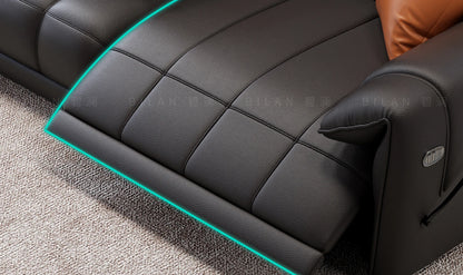 Genuine Leather Modern Sofa Chair Living Room Electric Designer Reclining Sofa Italian Loveseat Divano Soggiorno Home Furniture