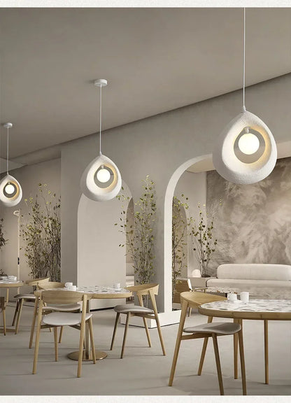 Japanese Wabi Sabi Pendant Lights Minimalist Bedroom Kitchen Island G9 LED Chandeliers Home Decor Living Room Hanging Lamps