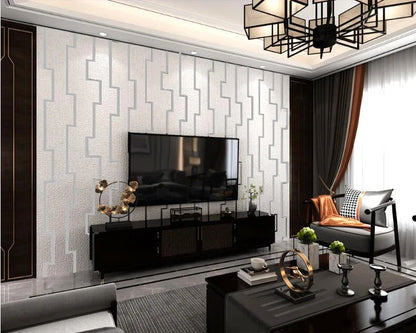 Dark Velvet Wallpaper Coffee Color 3D Thickened TV Background Wall Living Room Non-woven Non-self-adhesive Simple Wall Sticker