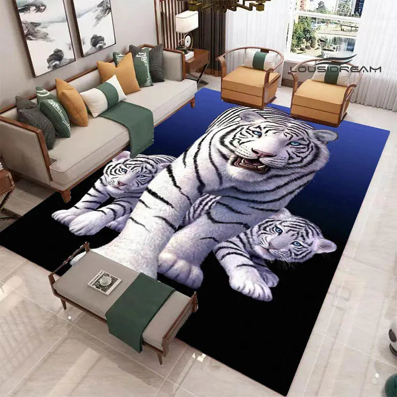 3D tiger printed carpet Fashion yoga mat Photography prop room decor  area rug  carpets for living room