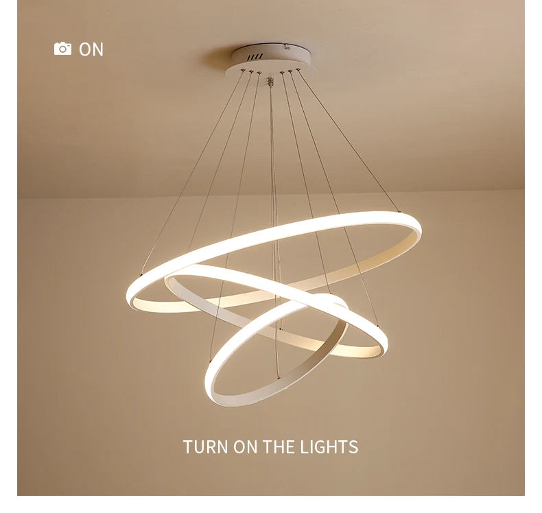 LED Chandelier Ring Ceiling Lighting For Living Room Bedroom Dining Room Kitchen Ceiling Chandelier Lustre Home Light Fixtures