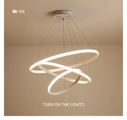 LED Chandelier Ring Ceiling Lighting For Living Room Bedroom Dining Room Kitchen Ceiling Chandelier Lustre Home Light Fixtures