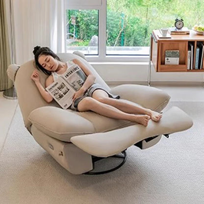 Electric Modern Individual Armchair Rattan Furniture Living Chair Upholstered Rocking Ground Bedroom Sillon Chairs Wheel Design